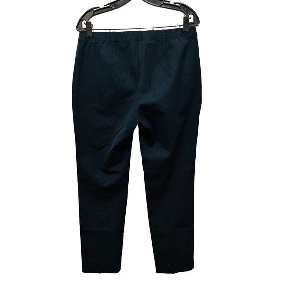 J. Jill Precision Stretch Blue Pants Size 8 Site Pockets Adjustable Waist - Picture 3 of 12
